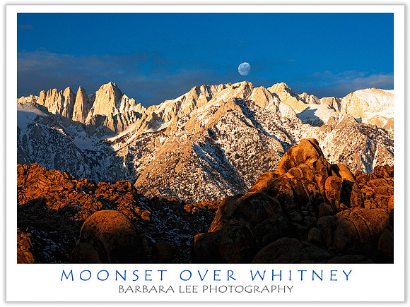 Moonset Over Mt. Whitney