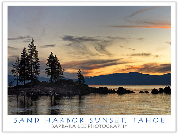 Sand Harbor Sunset, Lake Tahoe