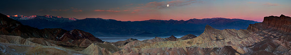 Moonset Over Zabriski Point - Death Valley National Park