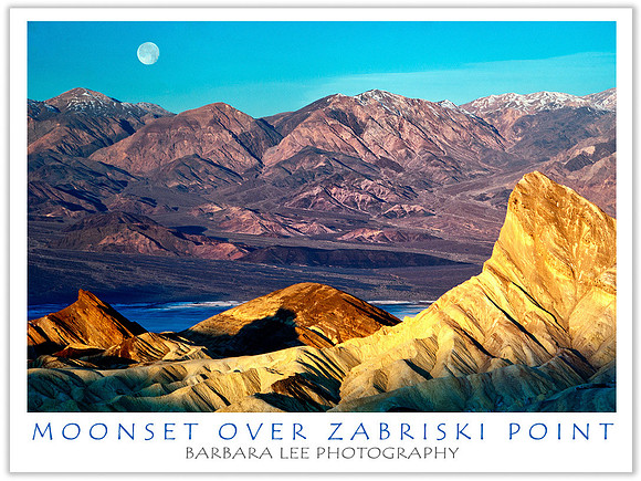 Moonset and First LIght at Zabriski Point - Death Valley National Park